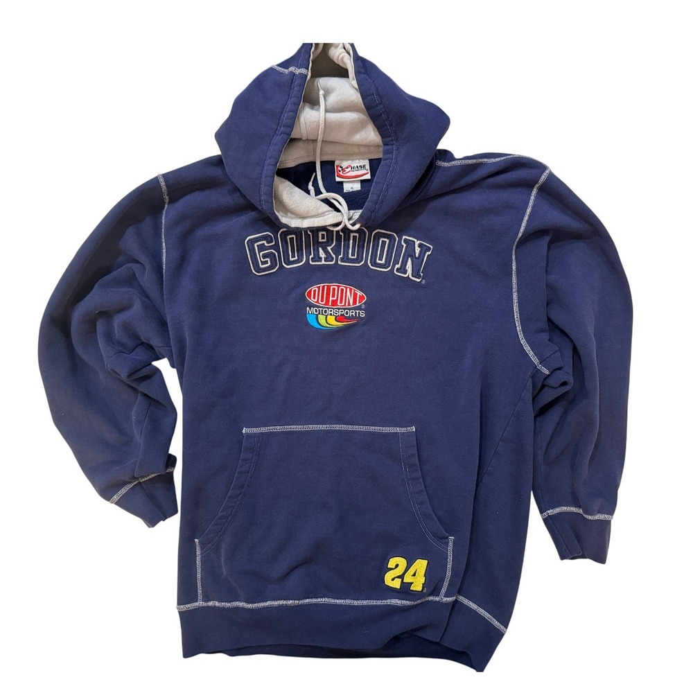 Vintage 2000s Jeff Gordon 24 DuPont NASCAR Hoodie XL Chase Authentics Y2K Racing
